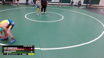 75 lbs Champ. Round 1 - Coy Robertson, High Plains Thunder Wrestling Club vs Eylan Puente, CWC Thunder