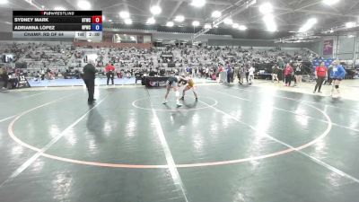 53 lbs Champ. Rd Of 64 - Sydney Mark, Baynard Trained Wrestling Club vs Adrianna Lopez, Nebraska Panhandle Wrestling Club
