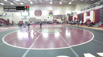 120 lbs 5th Place Match - Zaiden Espinoza, Mt. Home vs Avrey Robinson, LaGrande