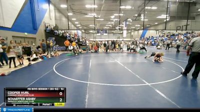 92 lbs Semifinal - Cooper Hurl, Charger Wrestling Club vs Schaeffer Ashby, Wasatch Wrestling Club