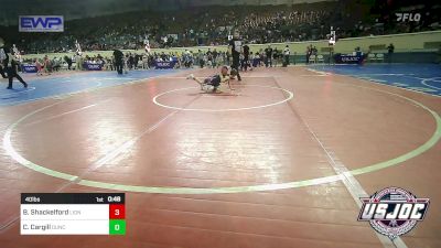 40 lbs Quarterfinal - Braxton Shackelford, Lions Wrestling Academy vs Canton Cargill, Duncan Demon Wrestling