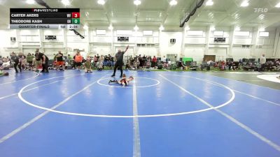 40 lbs Quarterfinal - Carter Akers, WV vs Theodore Kash, OH