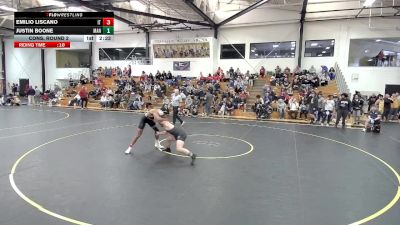 165 lbs Cons. Round 2 - Emilio Liscano, Indiana Tech vs Justin Boone, Manchester