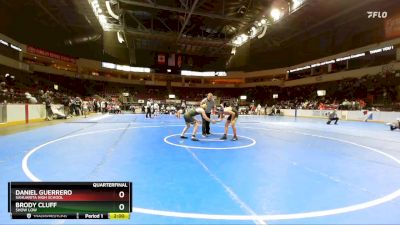 132 lbs Quarterfinal - Daniel Guerrero, Sahuarita High School vs Brody Cluff, Show Low