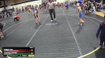 62 lbs Round 3 - Martha Moore, Dixie Hornets vs Parks Fox, Eastside Youth Wrestling