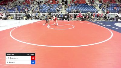 175 lbs Rnd Of 64 - Ethan Teague, OK vs Jonathan Sims, OH