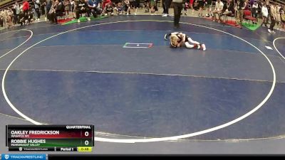 52-55 lbs Quarterfinal - Robbie Hughes, Pahranagat Valley vs Oakley Fredrickson, Wasatch WC