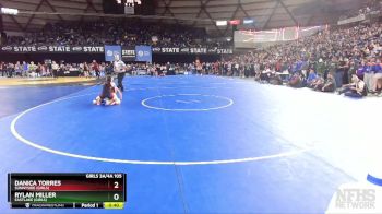 Girls 3A/4A 105 Cons. Round 3 - Danica Torres, Sunnyside (Girls) vs Rylan Miller, Eastlake (Girls)