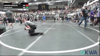 55 lbs Quarterfinal - Giovanni Gonzales, Standfast vs Caleb Boyd, Harrah Little League Wrestling