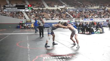 115-D1 3rd Place Match - Xander Poulin, Marana High School vs Nash Gillett, Mountain View (Mesa) High School