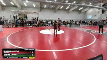 105 lbs Cons. Round 3 - Abigail Ortega, Fort Lupton vs Luanna Cordova, Pomona