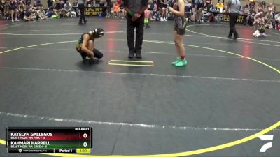 78 lbs Round 1 (4 Team) - Katelyn Gallegos, Beast Mode WA Pink vs Kahmari Harrell, Beast Mode WA Green