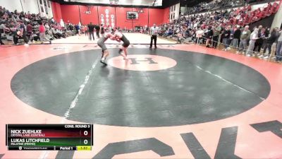 150 lbs Cons. Round 3 - Nick Zuehlke, Crystal Lake (CENTRAL) vs Lukas Litchfield, Palatine (FREMD)