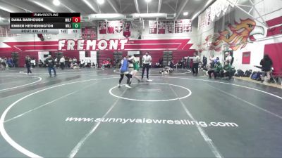 130 lbs Cons. Round 3 - Ember Hetherington, Willits vs Dana Barhoush, Milpitas