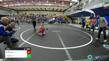 43 lbs Semifinal - Mark Misak, Clinton Youth Wrestling vs Nolan Ortiz, Lions Wrestling Academy