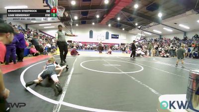 60 lbs Consi Of 4 - Brandon Steeprock, Bartlesville Wrestling Club vs Liam Hemenway, Hilldale Youth Wrestling Club