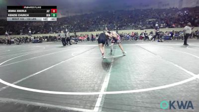 150 lbs Consolation - Jenna Eberle, Jay Wrestling Club vs Kenzie Church, Skiatook Youth Wrestling