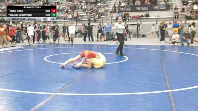 96 lbs Cons. Sub-quarters - Kaine Showers, Falls Academy vs Joel Vela, Askeo International Mat Club