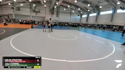 58 lbs 2nd Place Match - Leilan Stratton, West Amarillo Wrestling Club vs Cole Schindel, Liberty Warriors Wrestling Club