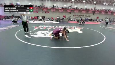 184 lbs Champ. Round 1 - Austin Gomez, Coe vs Owen Greisbach, Augsburg