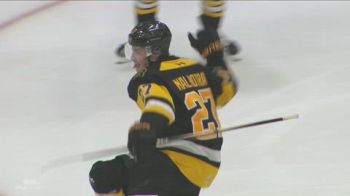 Caleb Malhotra Gets A Good Bounce, Gives Brantford A 2-1 Lead In Game 1