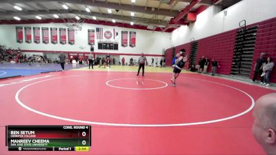 184 lbs Cons. Round 4 - Manreev Cheema, San Jose State University vs Ben Setum, Cerritos College