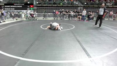 100 lbs Semifinal - Shane Wendolowski, F.l.o.w. vs Roman Diab, Jersey 74