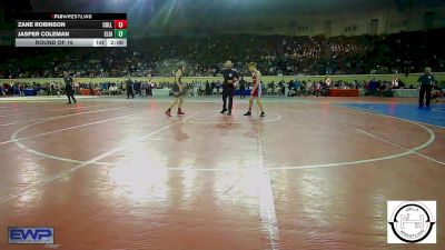 80 lbs Round Of 16 - Zane Robinson, Collinsville Junior High vs Jasper Coleman, Elgin Wrestling