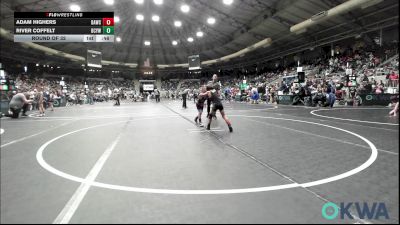 55 lbs Round Of 32 - Adam Highers, Broken Arrow Wrestling Club vs River Coffelt, Bridge Creek Youth Wrestling