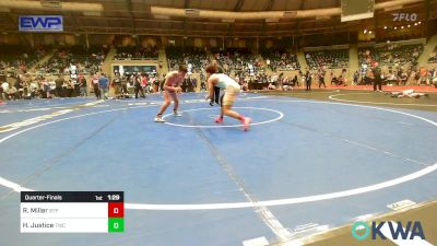 155 lbs Quarterfinal - Robert Miller, Tulsa Blue T Panthers vs Hayden Justice, Tahlequah Wrestling Club