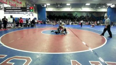 126 lbs Semifinal - Jackson Humphrey, Sultana vs Landin Arguelles, Hesperia