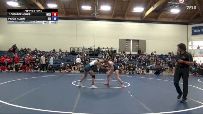 145 lbs Champ. Round 2 - Desiree Jones, Menlo College vs Paige Allen, Eastern Oregon University (OR)