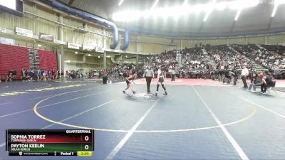 Girls 105 lbs Quarterfinal - Sophia Torrez, Toppenish (Girls) vs Payton Keelin, Selah (Girls)