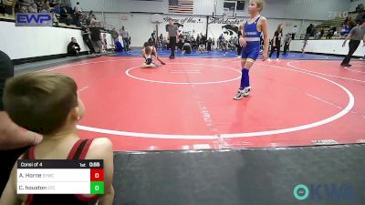 60 lbs Consi Of 4 - Abel Horne, Springdale Youth Wrestling vs Collin Houston, Grove Takedown Club