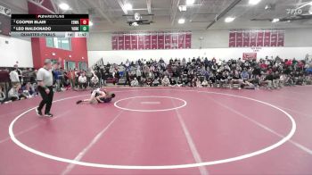132 lbs Quarterfinal - Cooper Blair, Edward Little vs Leo Maldonado, York