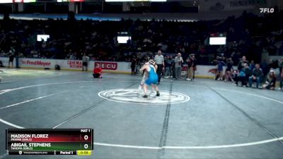 Girls 115 lbs Cons. Round 1 - Abigail Stephens, Tahoma (Girls) vs Madison Florez, Prairie (Girls)