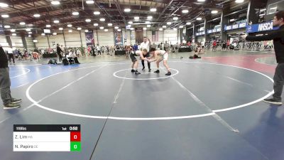 119 lbs Consi Of 16 #1 - Zachary Lim, MA vs Nicholas Papiro, DE