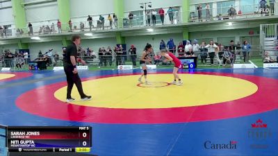 43kg Round 1 - Sarah Jones, Lakehead WC vs Niti Gupta, Mountaintop WC