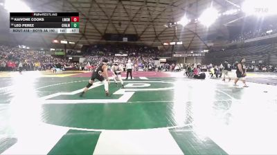 Boys 3A 190 lbs Cons. Round 2 - Kaivone Cooks, Lincoln (Tacoma) vs Leo Perez, Central Valley