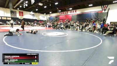 150 lbs Cons. Round 3 - Travis Ledesma, Paloma Valley vs Gael Angeles, Long Beach Poly