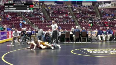 127 lbs Consi 2 - Will Yordy, Gettysburg vs Alex Mentzer, Boiling Springs