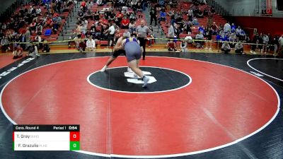 285 lbs Cons. Round 4 - Frank Grazulis, Plum Hs vs Teddy Gray, Burgettstown Hs