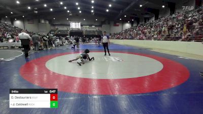 64 lbs Quarterfinal - Oumar Deslauriers, South Forsyth WAR Wrestling Club vs Jalen Caldwell, Rockmart Takedown Club