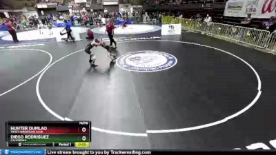 97 lbs Cons. Round 2 - Hunter Dumlao, Tracy Wrestling Club vs Diego Rodriguez, California