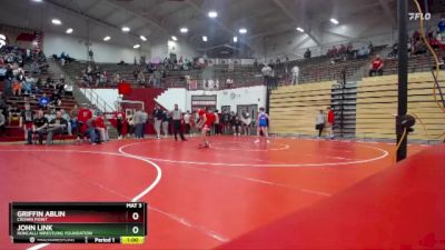 132 lbs Cons. Round 2 - John Link, Roncalli Wrestling Foundation vs Griffin Ablin, Crown Point