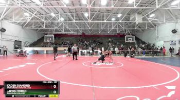 157 lbs Quarterfinal - Jacob Moreo, Rio Hondo College vs Caden Diamond, Sacramento City College