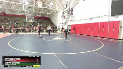 165 lbs Champ. Round 2 - Anthony Perez, Palomar College vs Calvin Cooper, Cerritos College