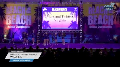 Maryland Twisters Virginia - Wildfire [2023 L2 Youth - Medium 3/26/2023] 2023 ACDA Reach the Beach Grand Nationals - DI/DII