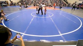 55 lbs Quarterfinal - Anthony Stevens, Cyclone Youth Wrestling vs Gunner Shockley, Saints Wrestling Club