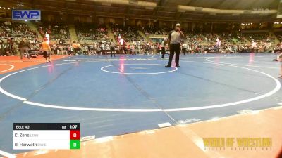 70 lbs Round Of 16 - Cason Zens, Lennox Youth Wrestling vs Brooks Horwath, Team Donahoe